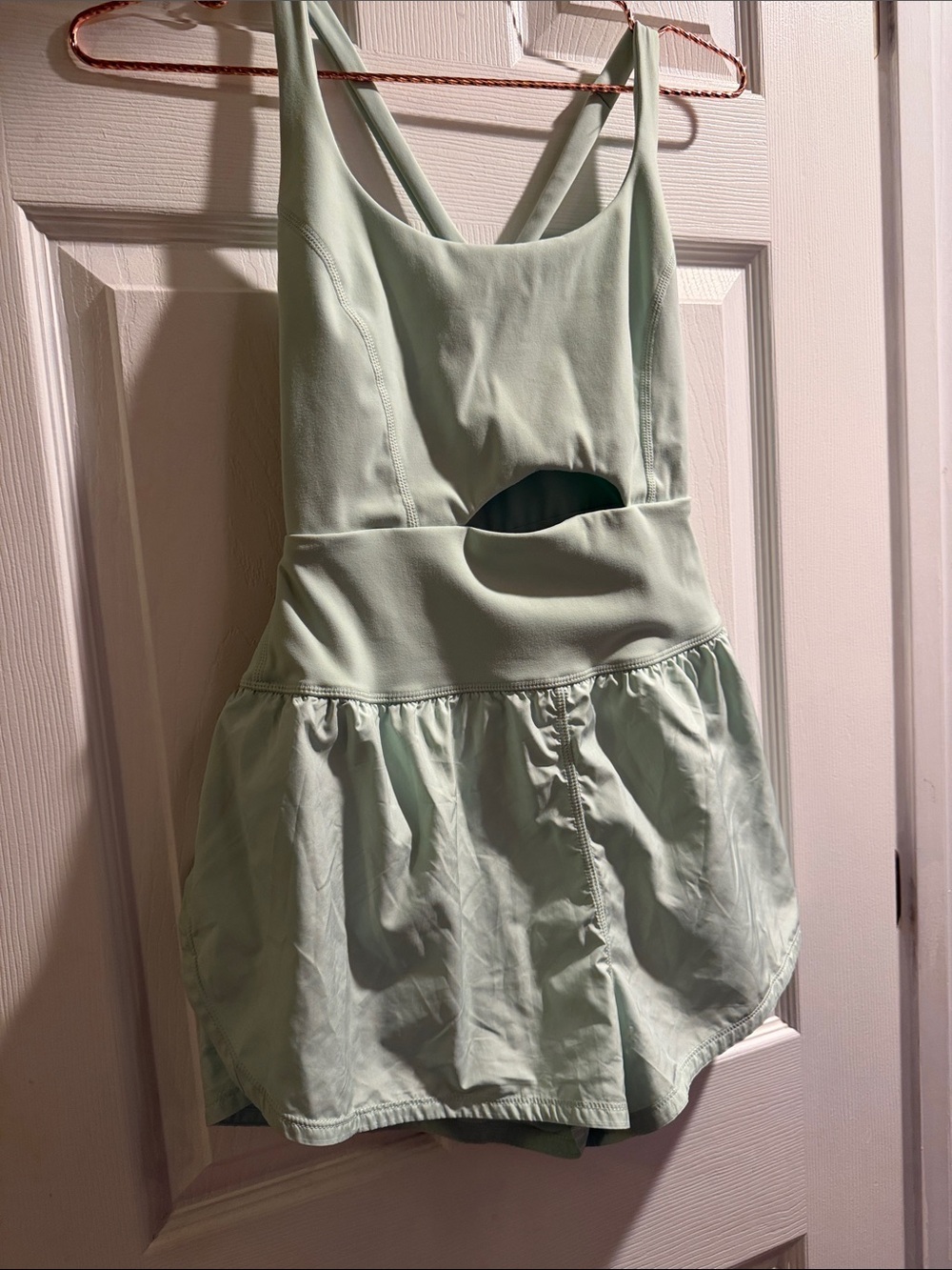 Women Mint Green Athletic Skort with Built-In Shorts
